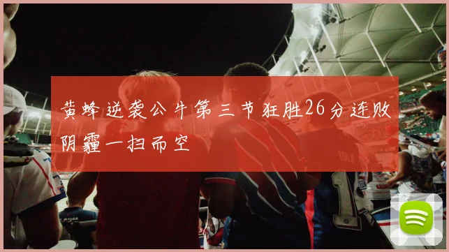 黄蜂逆袭公牛第三节狂胜26分连败阴霾一扫而空